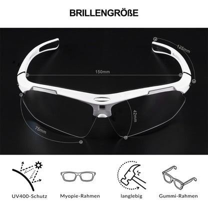 ROCKBROS Photochromic Sportbrillen Mit Austauschbarem Elastischem Stirnband