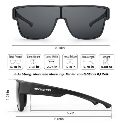 Polarisierte Unisex OTG Fahrrad-Überbrille für Kurzsichtige