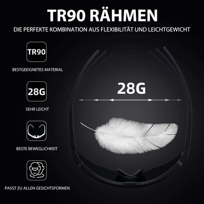 Polarisierte Fahrradbrille mit 4 Wechselgläsern