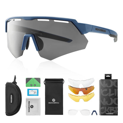 Polarisierte Fahrradbrille mit 4 Wechselgläsern