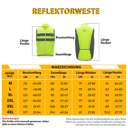 ROCKBROS Reflektierende Weste Reiten Sicherheitsweste Fluoreszierend Grün