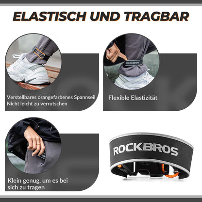 ROCKBROS Reflektorbänder Elastisch Fahrrad Reflektorband 1 Paar