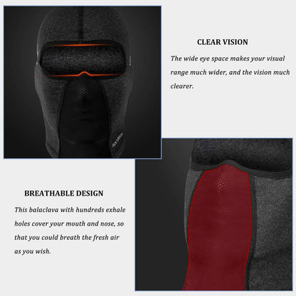ROCKBROS Sturmhaube Warm Fahrrad Gesichtsmaske Balaclava 54-62CM Unisex