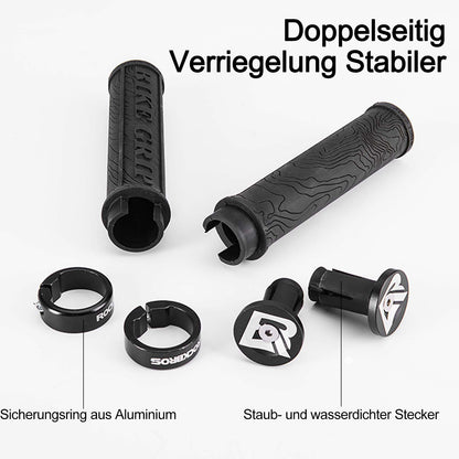 ROCKBROS Ultra-Leicht Fahrradgriffe aus Gummi mit Aluminium Lock-on Design