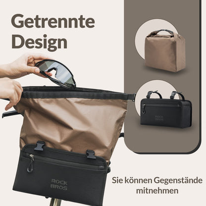 ROCKBROS Wasserdicht Lenkertasche Abnehmbar Fahrradkorb ca.5,5L