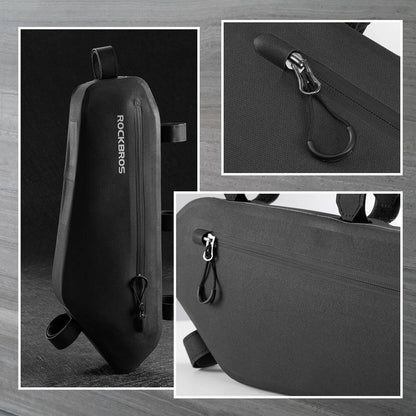 ROCKBROS 4L Wasserabweisend Rahmentasche Dreiecktasche Schwarz