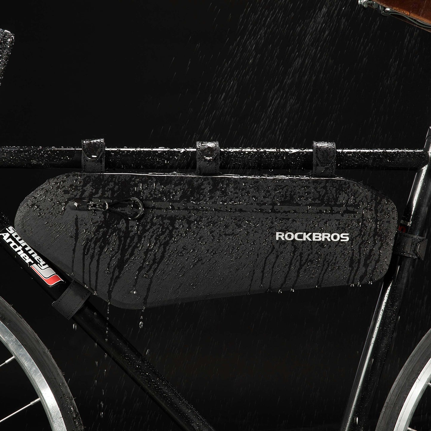 ROCKBROS 4L Wasserabweisend Rahmentasche Dreiecktasche Schwarz