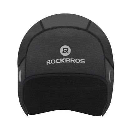 ROCKBROS Winter Fahrrad Mütze Winddicht Helmmütze mit Brillenlöcher