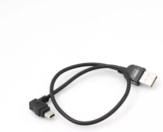 System-S Mini USB cable with 90° right angle plug 90 degrees left angled 30 cm