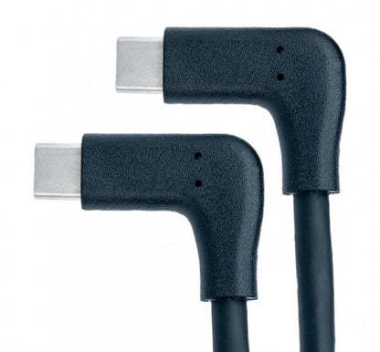 USB 3.1 Gen 2 cable 2 m Type C male to male 2x angle in black