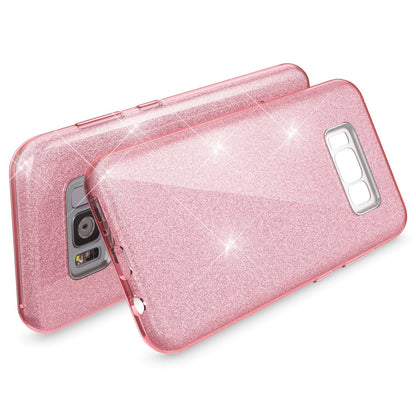 NALIA Glitzerhülle für Samsung Galaxy S8 – Funkelnder Glitzer-Look & Grip – SHINEPOP (Silikon Case) – Marke aus Berlin