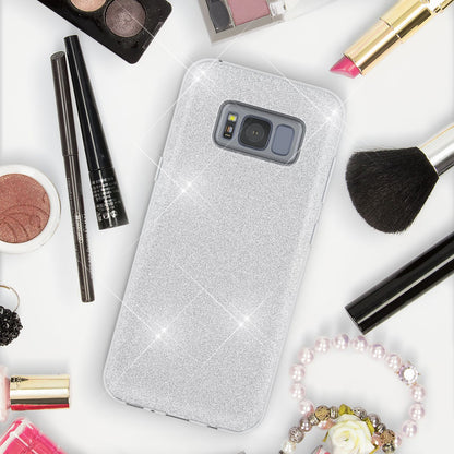 Samsung Galaxy S8 Plus Handy Hülle von NALIA, Glitzer Silikon Cover Case Schutz