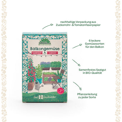 Organic seed set "Balcony vegetables"