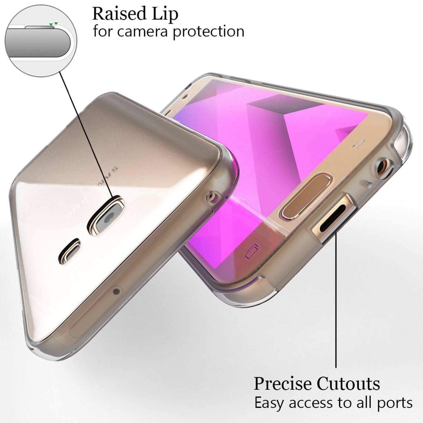 NALIA 360 Grad Handyhülle kompatibel mit Samsung Galaxy A5 2017, Full-Cover Silikon Bumper mit Displayschutz vorne Hardcase hinten, Hülle Doppel-Schutz Dünn Case Handy-Tasche