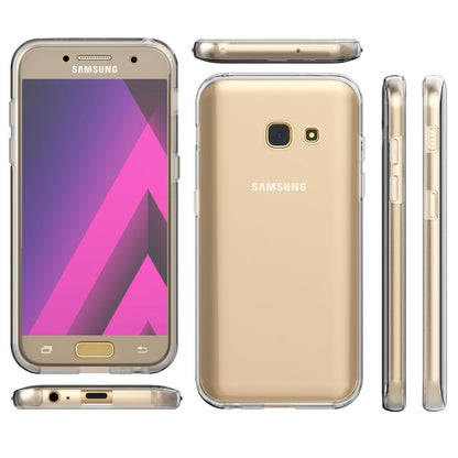 NALIA 360 Grad Handyhülle kompatibel mit Samsung Galaxy A5 2017, Full-Cover Silikon Bumper mit Displayschutz vorne Hardcase hinten, Hülle Doppel-Schutz Dünn Case Handy-Tasche
