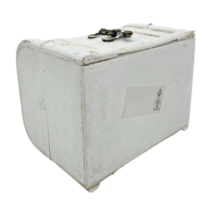 Schatzkiste Holzkiste mit Deckel Kiste weiß braun kleine Schatztruhe 3er Set