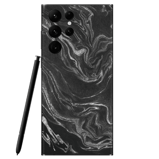 Galaxy S22 Skin Black Silver
