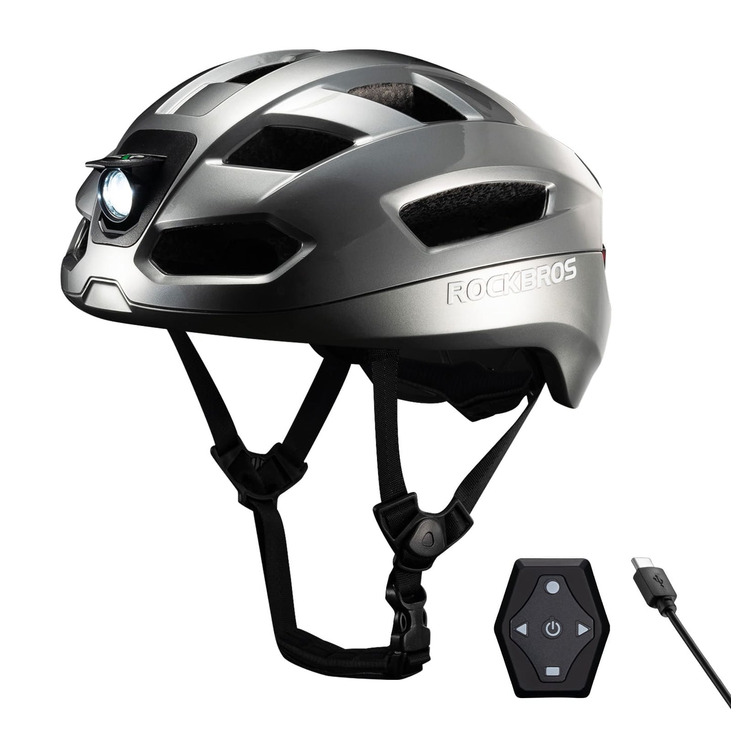 Fernsteuerbarer Smart Fahrradhelm mit Licht