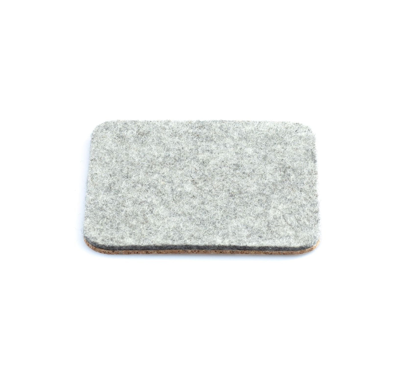 Felt and cork coasters | Set of 2 | 10 x 10 cm | light gray