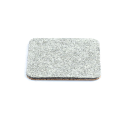 Felt and cork coasters | Set of 2 | 10 x 10 cm | light gray