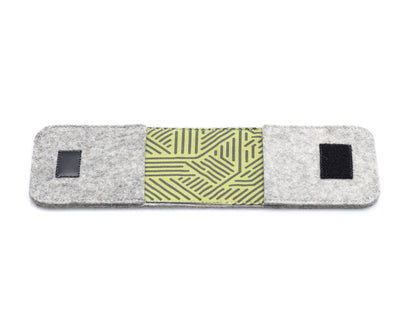 EC card holder made of felt | light grey - Stripes