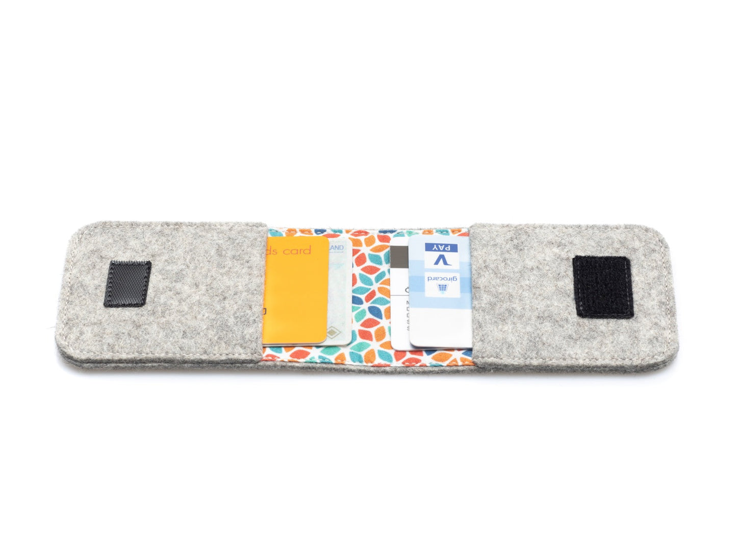 EC card holder made of felt | light gray - Colorful
