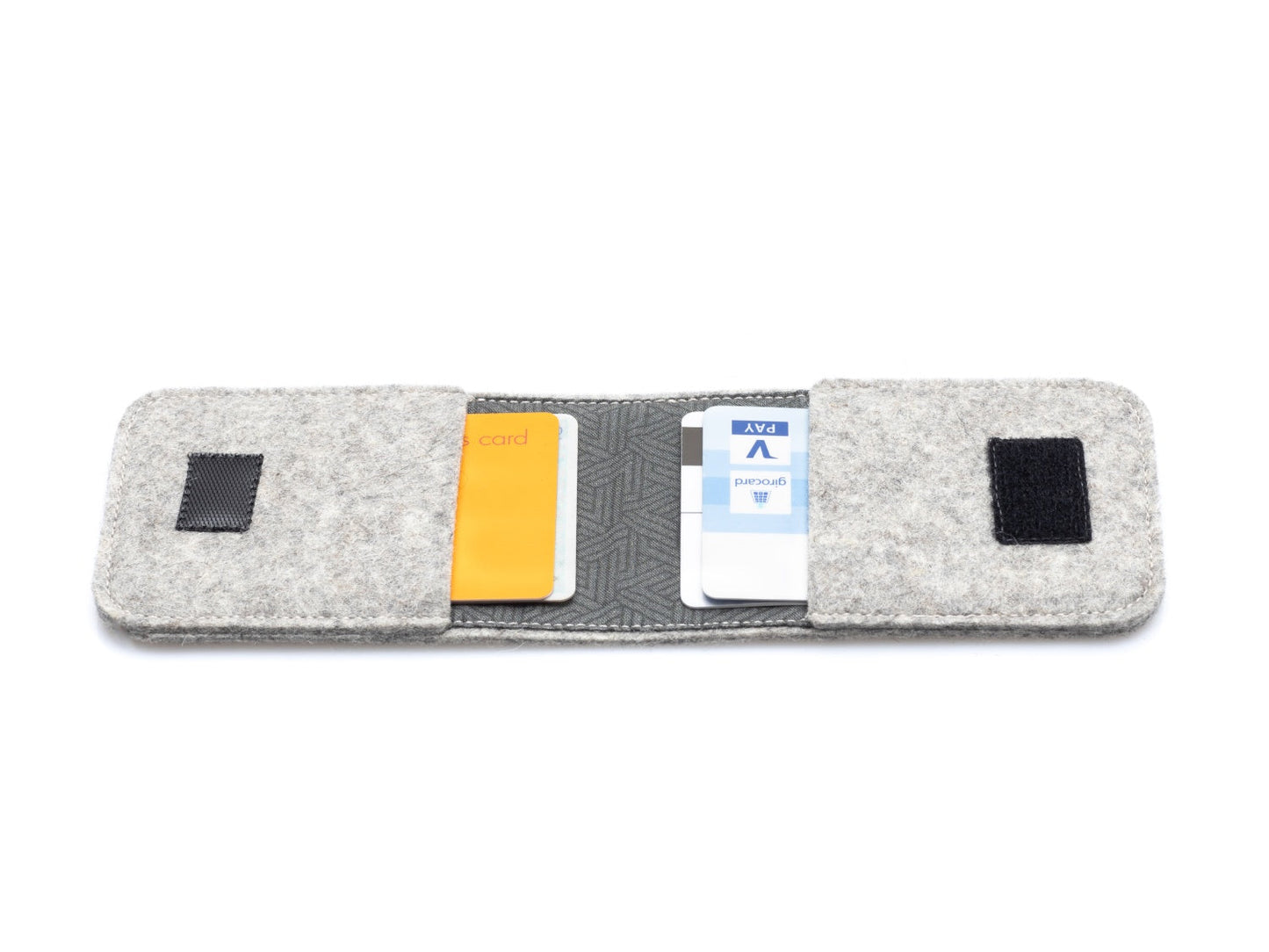 EC card holder made of felt | light grey - Tracks