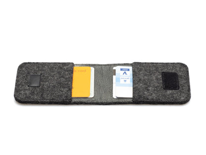 EC card holder made of felt | anthracite - Tracks