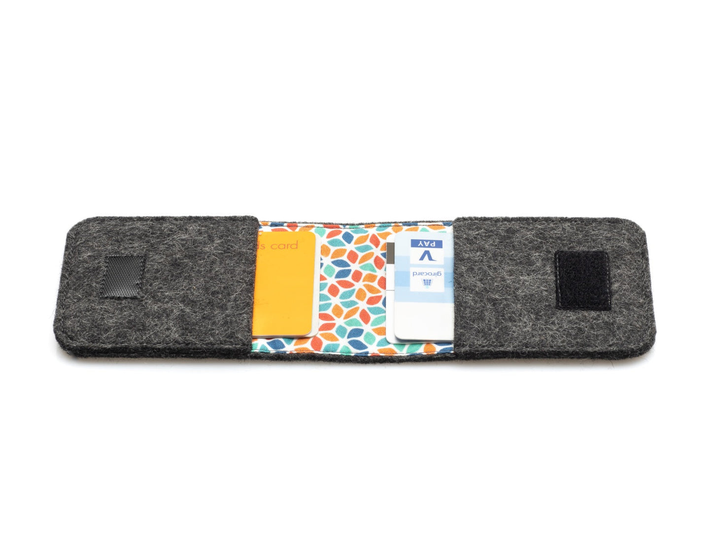 EC card holder made of felt | anthracite - Colorful
