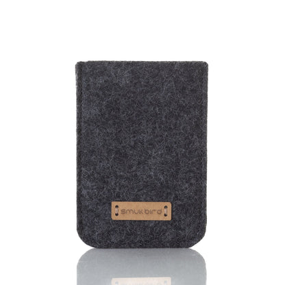 EC card holder made of felt | anthracite