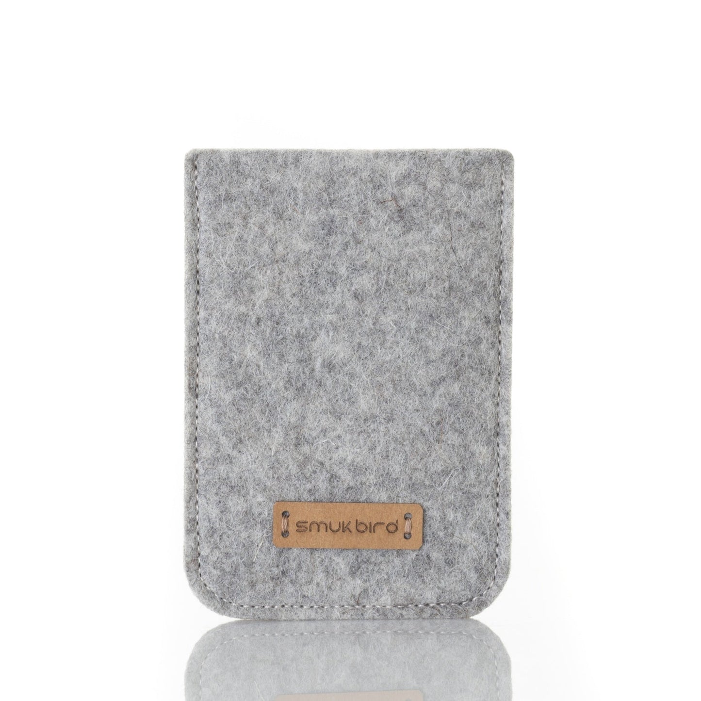 EC card holder made of felt | light grey