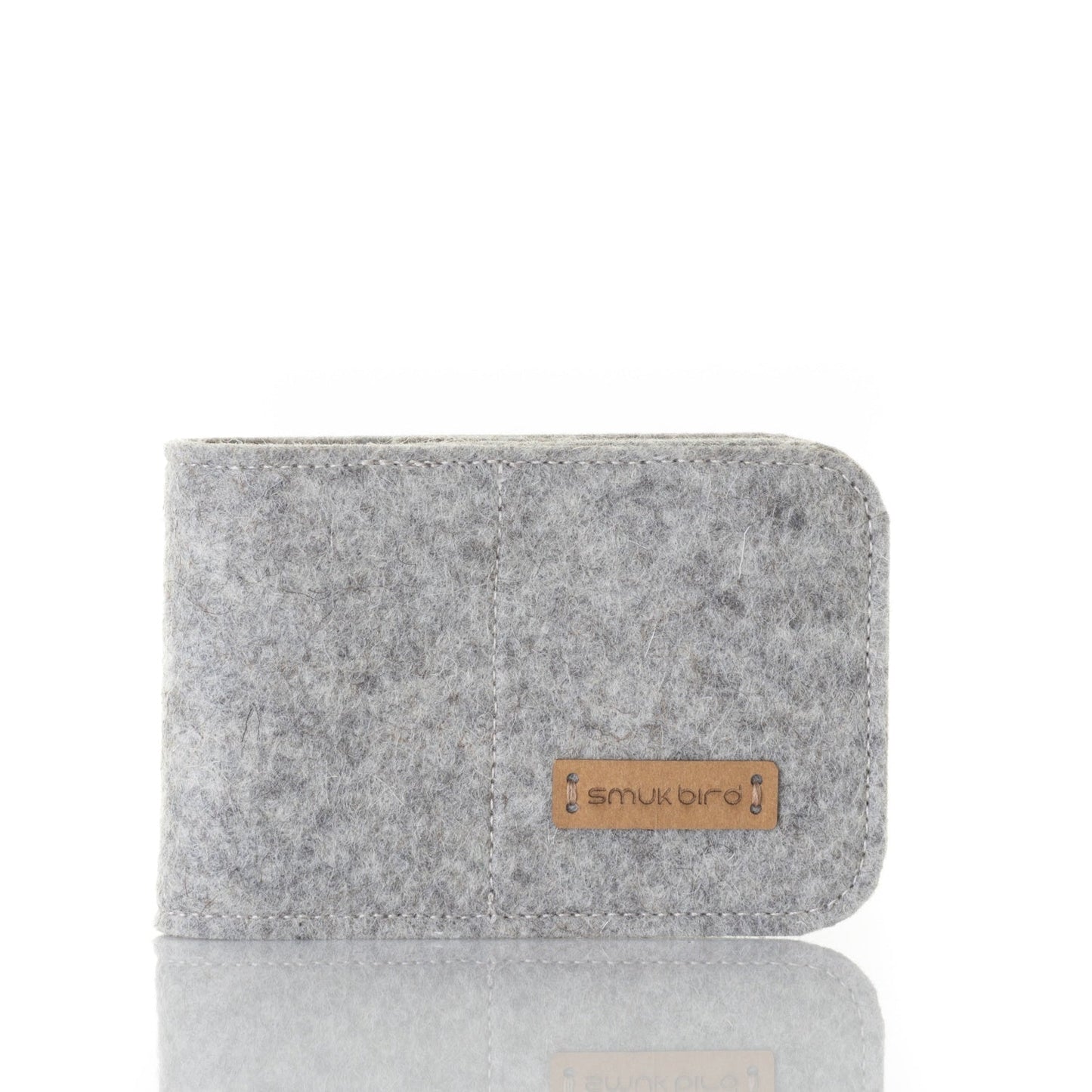 EC card holder made of felt | light grey - Stripes