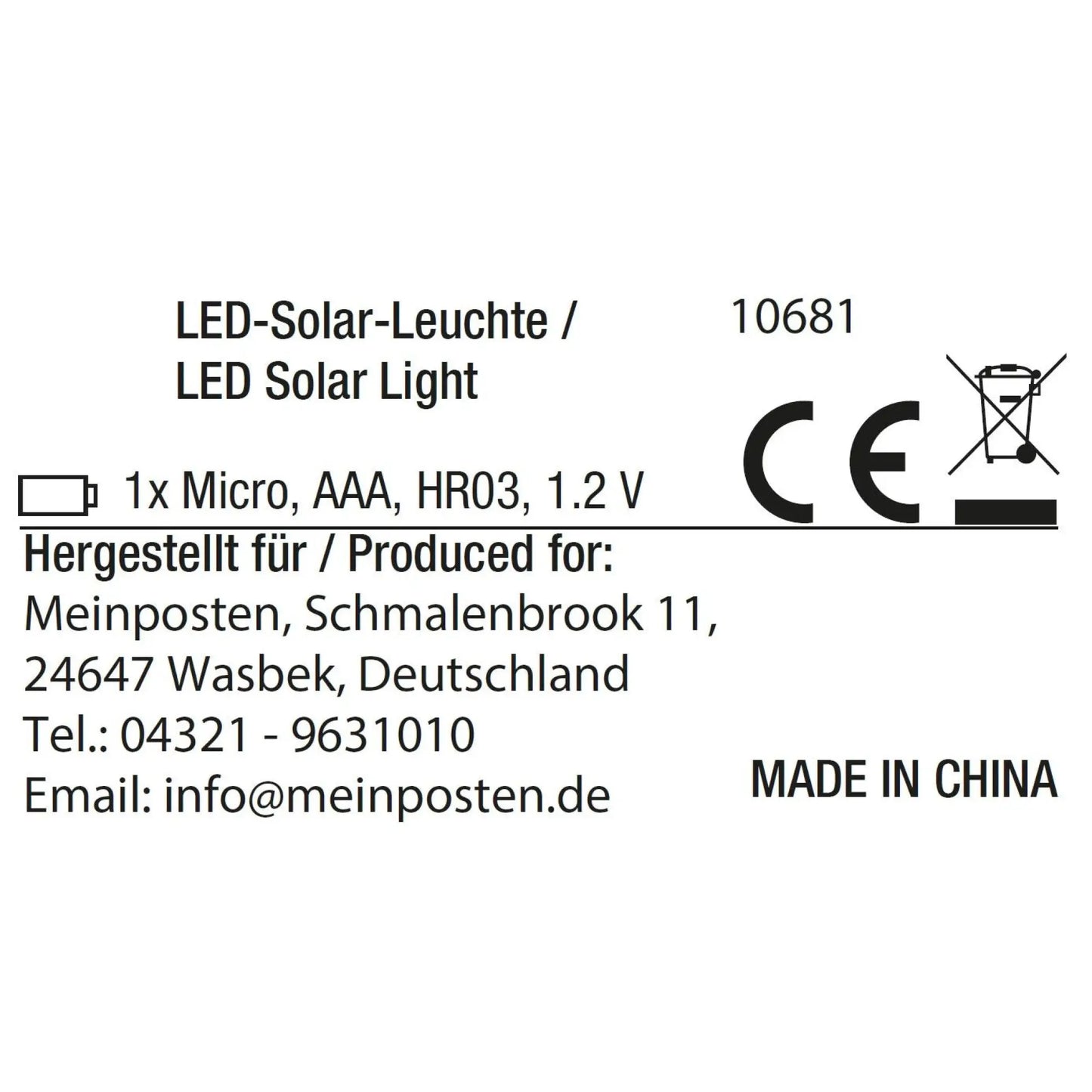 Solarleuchte MALI Solarlampe warmweiß Garten Balkon Laterne
