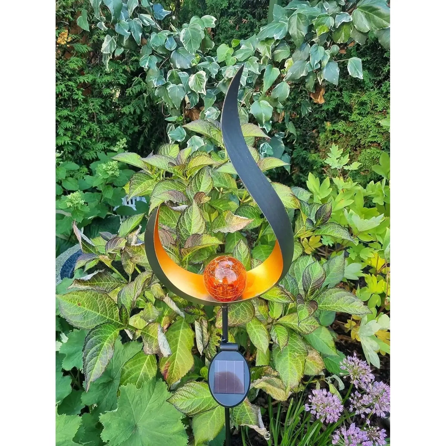 Solarleuchte SKY Solar Solarlampe schwarz Metall Höhe 90 cm Welle