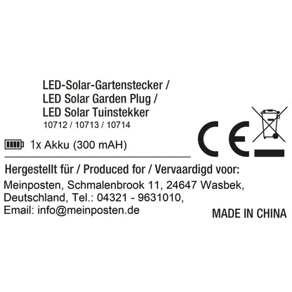 Solarleuchte SKY Solar Solarlampe schwarz Metall Höhe 90 cm Welle