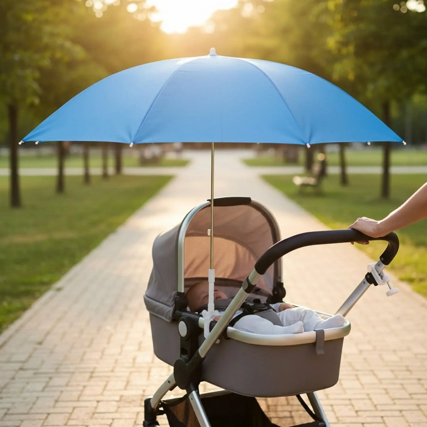 Sonnenschirm Buggy Kinderwagen Sonnenliege Sonnenschutz UV 50+ Pink Blau 100 cm
