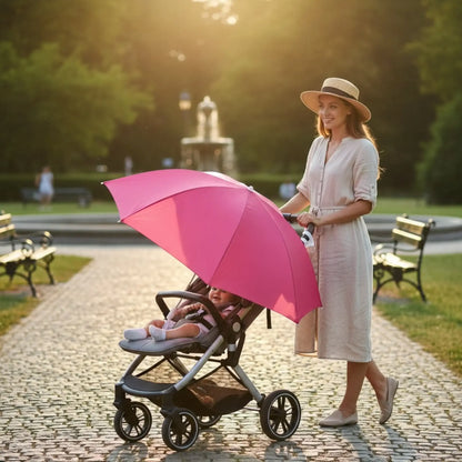 Sonnenschirm Buggy Kinderwagen Sonnenliege Sonnenschutz UV 50+ Pink Blau 100 cm