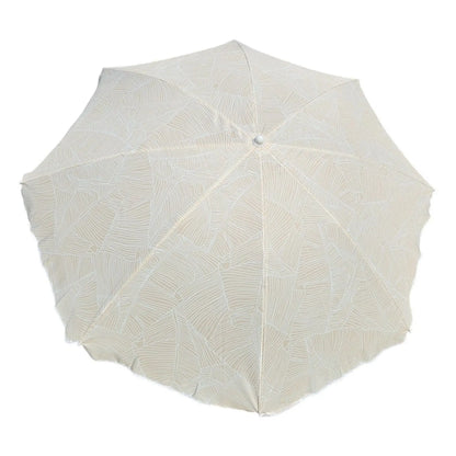 Sonnenschirm Strandschirm Balkonschirm grün creme braun 160 cm UV Schutz 30+