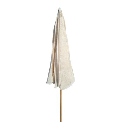 Sonnenschirm Strandschirm Balkonschirm grün creme braun 160 cm UV Schutz 30+