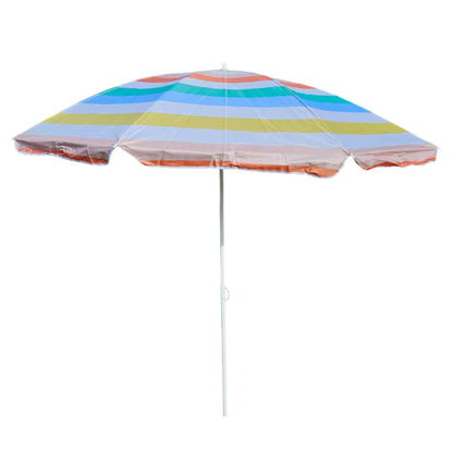 Sonnenschirm Strandschirm Balkonschirm UV Schutz 30+ gestreift 155 cm bunt