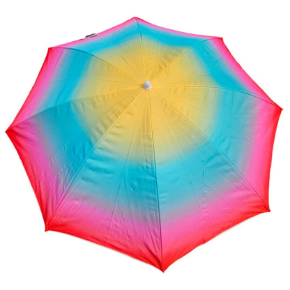 Sonnenschirm Strandschirm Balkonschirm UV Schutz 50+ gelb rot 155 cm bunt