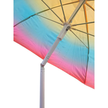 Sonnenschirm Strandschirm Balkonschirm UV Schutz 50+ gelb rot 155 cm bunt