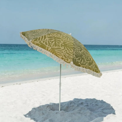 Sonnenschirm Strandschirm Gartenschirm BOHO UV30+ Balkonschirm Fransen 150cm