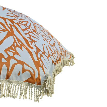 Sonnenschirm Strandschirm Gartenschirm BOHO UV30+ Balkonschirm Fransen 150cm