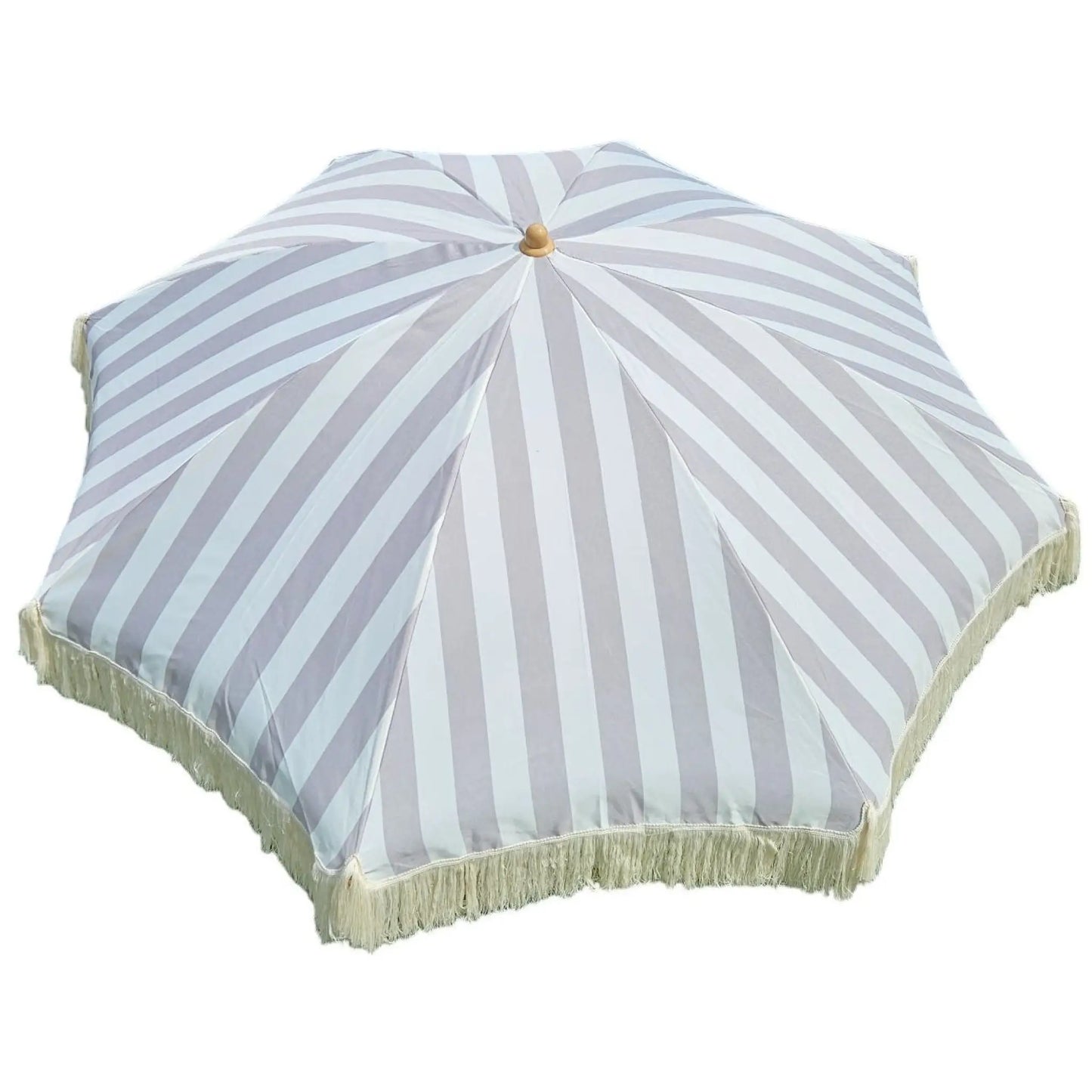 Sonnenschirm Strandschirm Schirm gestreift mit Fransen maritim UV Schutz Ø 180cm