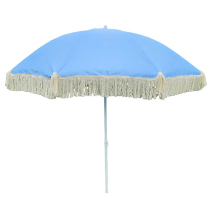 Sonnenschirm Strandschirm Schirm UV Schutz mit Fransen Tasche knickbar Ø 150 cm