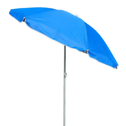 Sonnenschirm Strandschirm Strand Reise Stabil UV Schutz UPF 50+ blau 170 cm