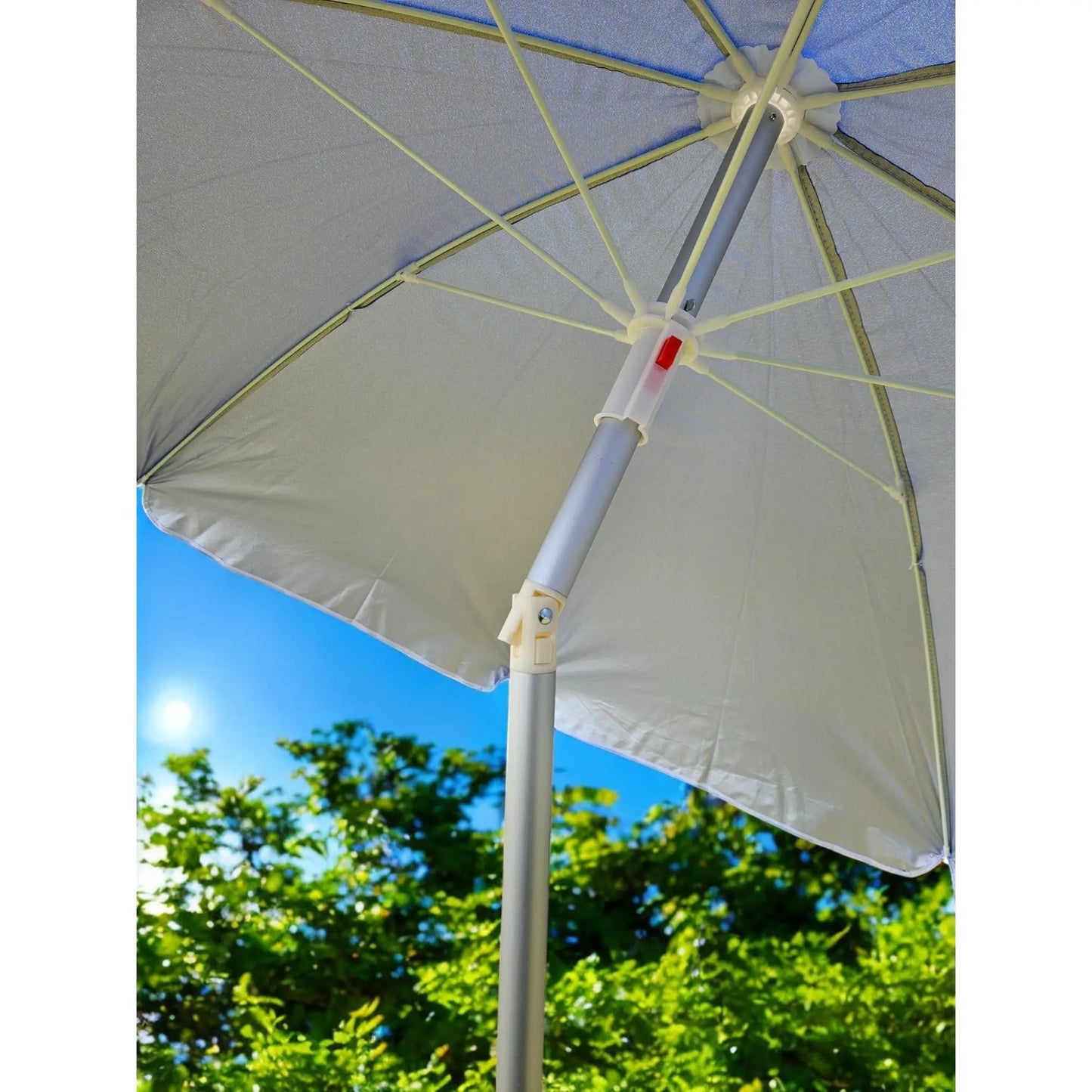Sonnenschirm Strandschirm Strand Reise Stabil UV Schutz UPF 50+ blau 170 cm