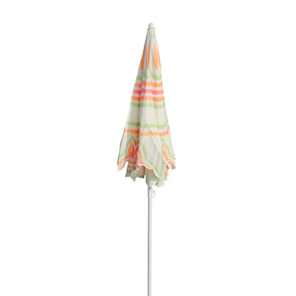 Sonnenschirm Strandschirm UV 30+ Balkonschirm grün blau Kreise Streifen