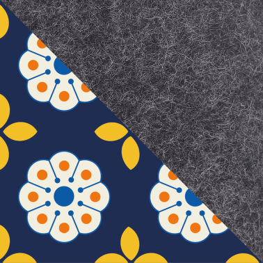 Cover for Kobo Nia | made of felt and organic cotton | anthracite - bloom | Model "LET"